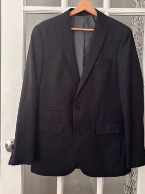 JF J. FERRAR Slim Fit Suit Jacket 40R Charcoal Grey